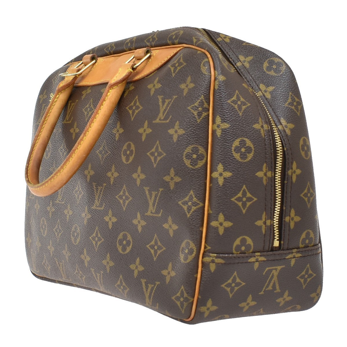 Louis Vuitton Deauville Handbag Monogram Canvas, BROWN, CANVAS, Handbag