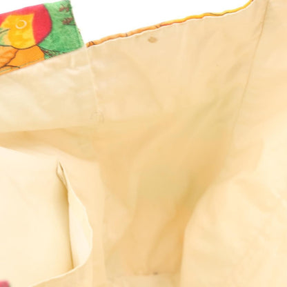 Hermes Beach Tote Printed Toile, ORANGE, CANVAS, Tote bag