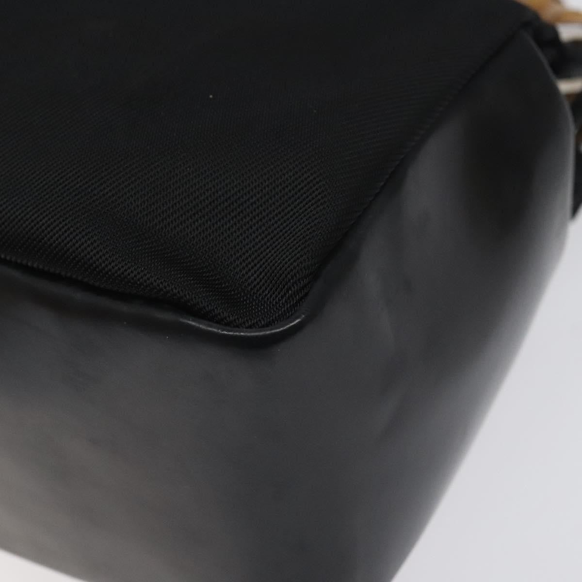 Gucci Bamboo Top Handle Tote Nylon, BLACK, NYLON, Tote bag