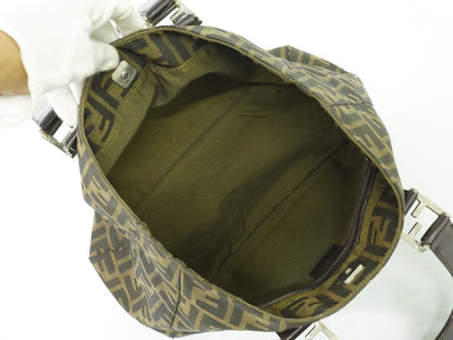 Fendi Zucca Tote bag FF motif, BROWN, CANVAS, Handbag