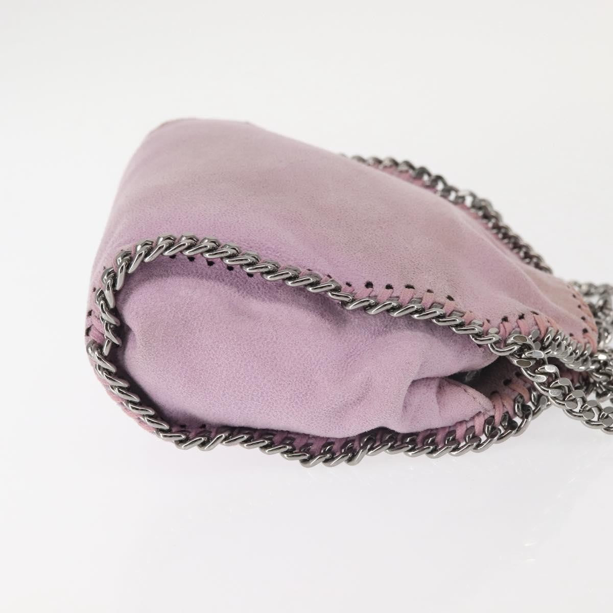 Stella McCartney Falabella Fold Over Crossbody Bag Suede, PINK, SUEDE, Crossbody bag