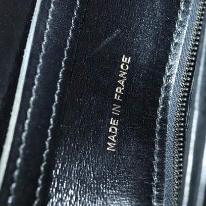 Celine Vintage Triomphe Flap Bag Leather, BLACK, LEATHER, Shoulder bag