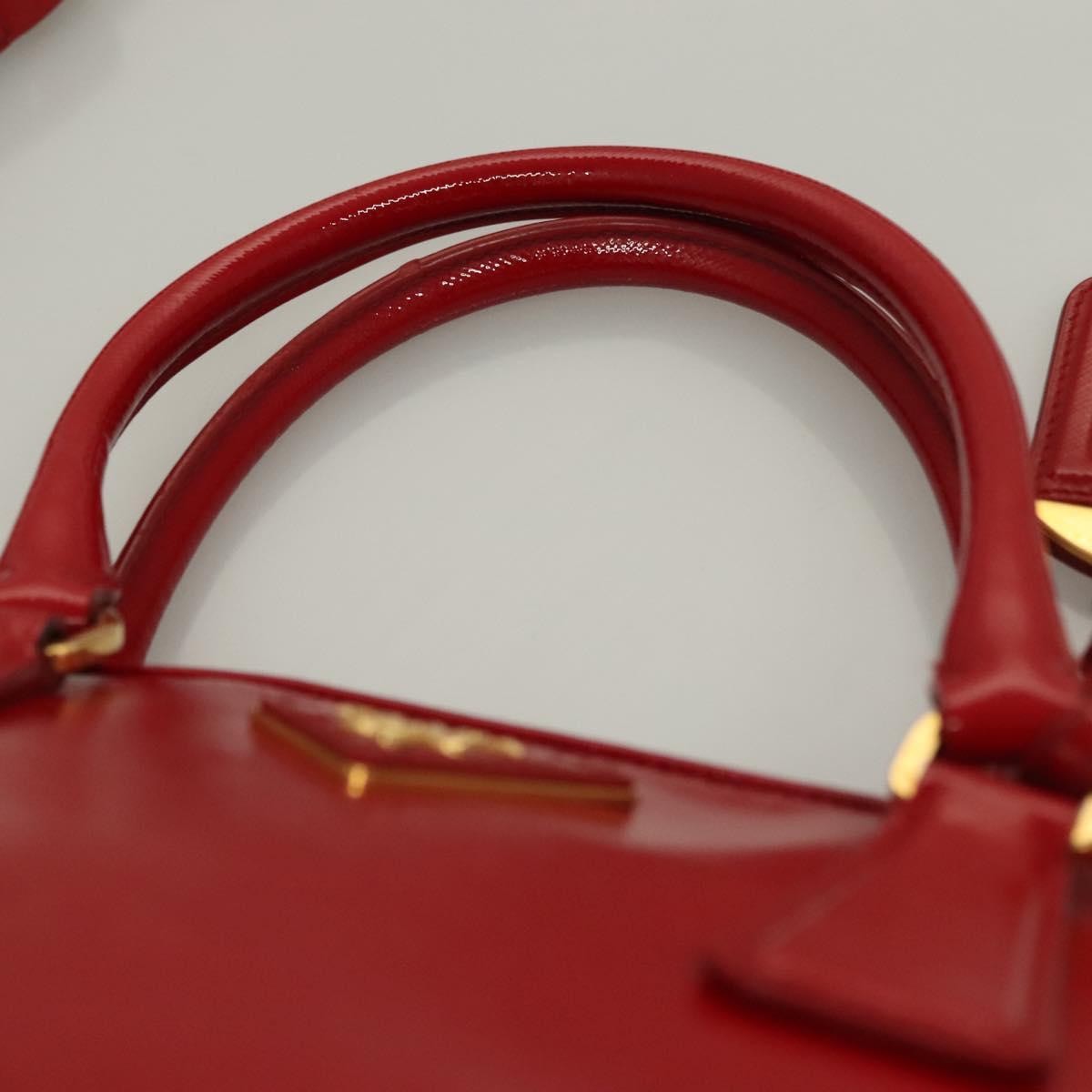 Prada Open Promenade Bag Vernice Saffiano Leather, RED, PATENT_LEATHER, Handbag