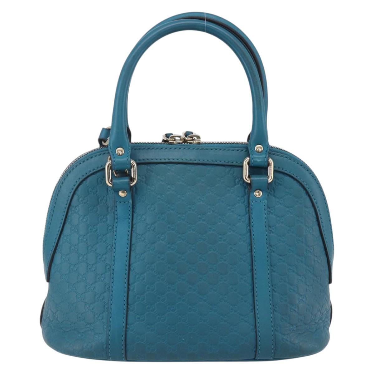 Gucci Convertible Dome Satchel Guccissima Leather, TURQUOISE, LEATHER, Handbag