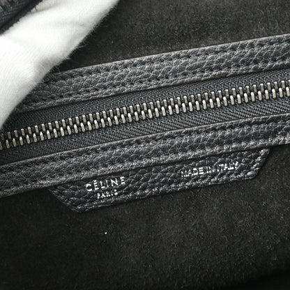 Celine Luggage Bag Smooth Leather, BLACK, LEATHER, Tote bag