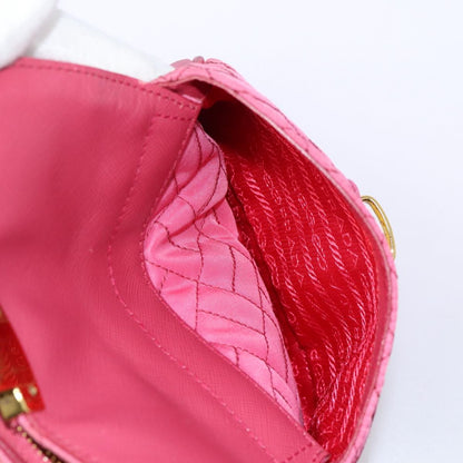 Prada Vintage Shoulder Bag Quilted Tessuto, PINK, NYLON, Shoulder bag