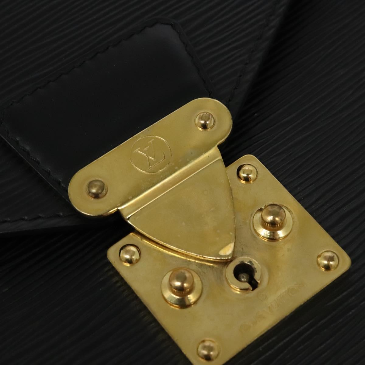 Louis Vuitton Serviette Ambassadeur Handbag Epi Leather, BLACK, LEATHER, Handbag