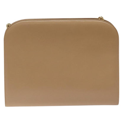 Salvatore Ferragamo Vintage Gancini Chain Shoulder Bag Leather, BEIGE, LEATHER, Shoulder bag