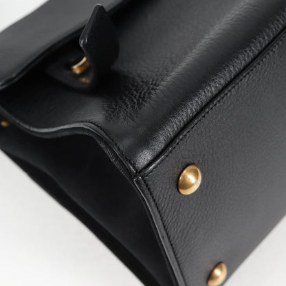 Saint Laurent Muse Two Bag Leather, BLACK, LEATHER, Handbag