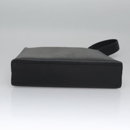 Salvatore Ferragamo Gancini Shoulder Bag Leather, BLACK, LEATHER, Shoulder bag