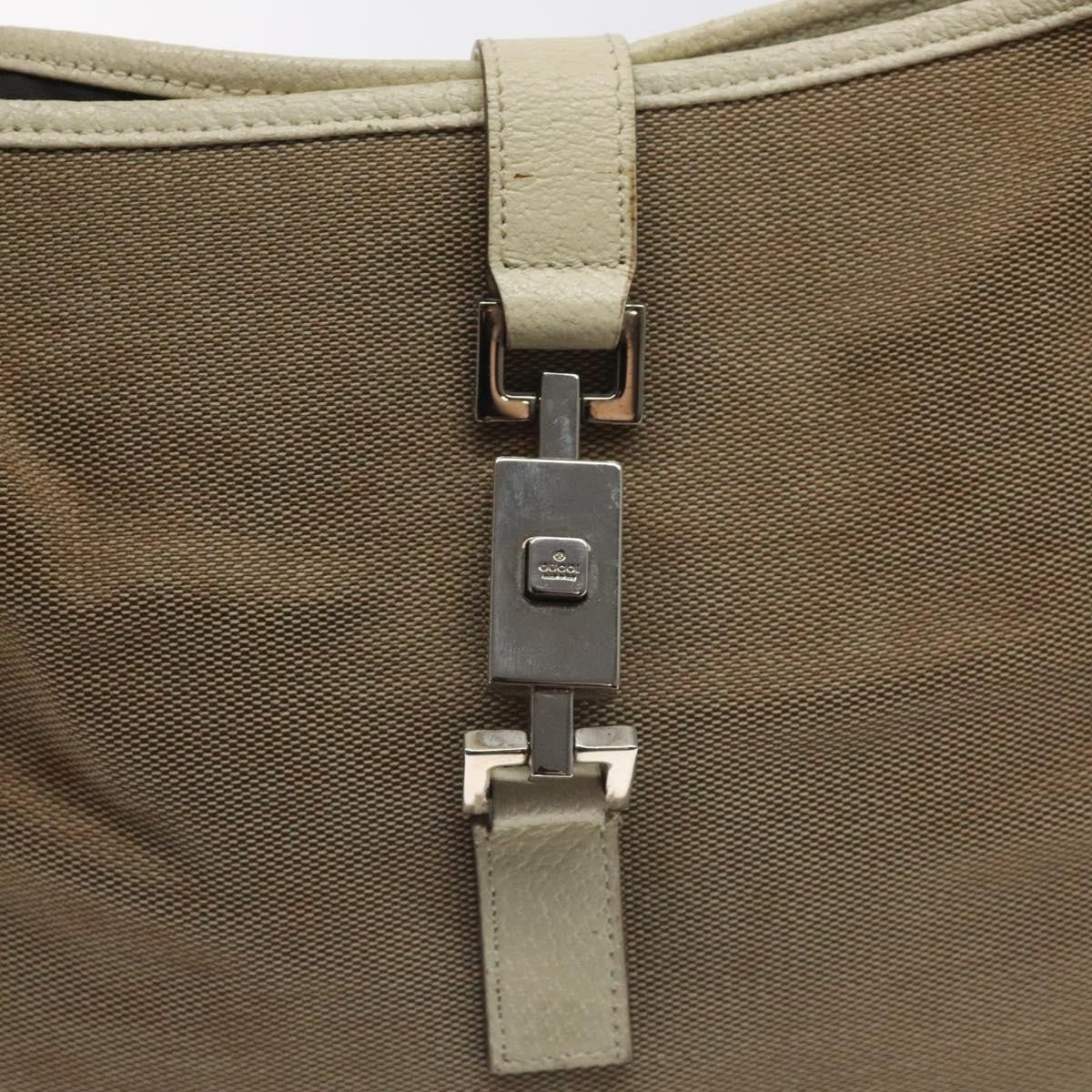 Gucci Vintage Jackie O Hobo Canvas and leather, BEIGE, CANVAS, Shoulder bag