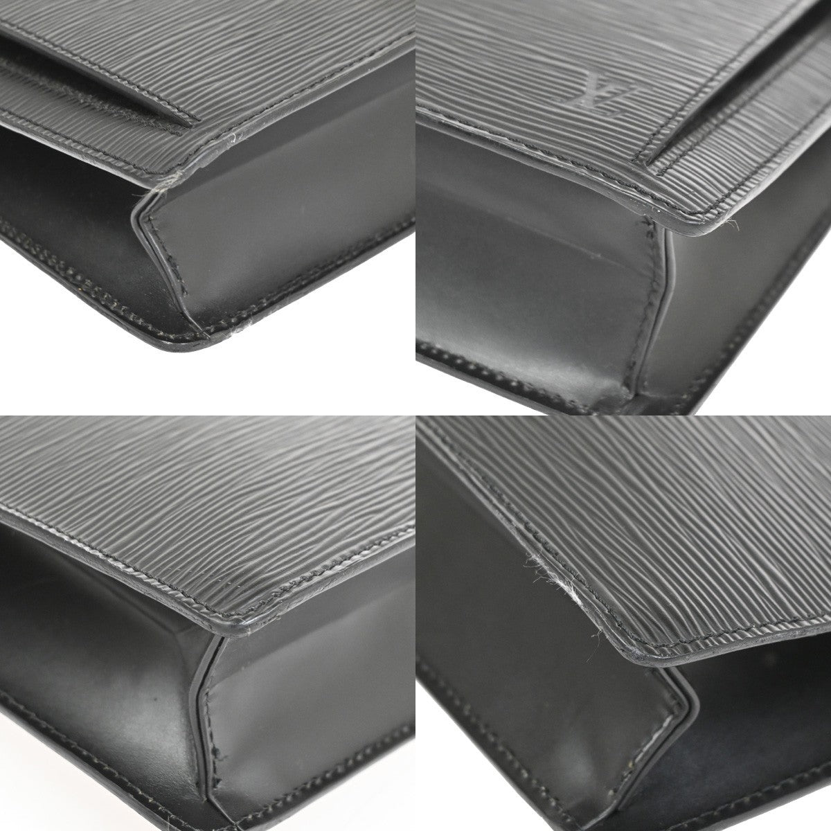Louis Vuitton Dragonne Pochette Epi Leather, Black, Leather, Clutch