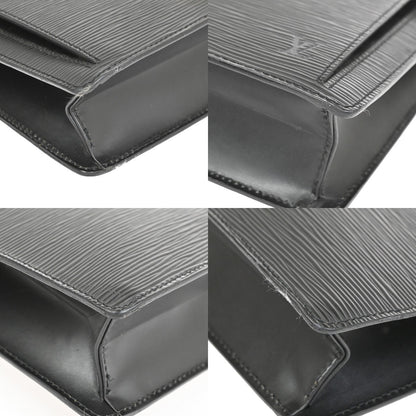 Louis Vuitton Dragonne Pochette Epi Leather, Black, Leather, Clutch