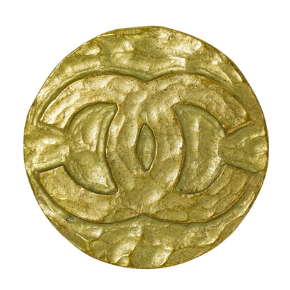 Chanel CC Brooch Metal, GOLD, GOLD_PLATED, Brooch