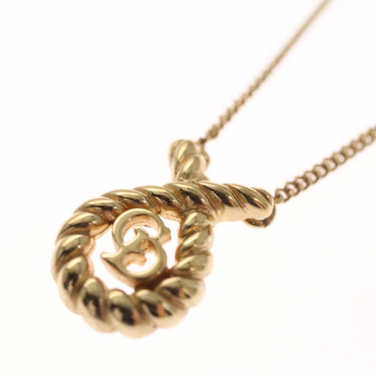 Christian Dior Vintage CD Pendant Necklace Metal, GOLD, METAL, Necklace