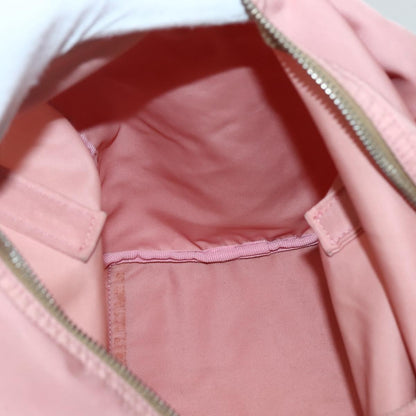 Prada Side Pocket Bauletto Bag Nylon with Leather, PINK, NYLON, Handbag