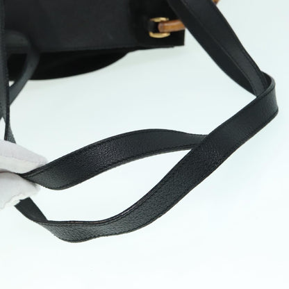 Gucci Vintage Bamboo Backpack Suede, BLACK, SUEDE, Backpack