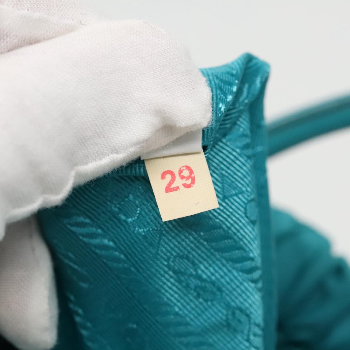 Prada Bow Convertible Tote Tessuto, TURQUOISE, NYLON, Tote bag