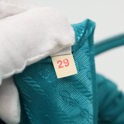 Prada Bow Convertible Tote Tessuto, TURQUOISE, NYLON, Tote bag