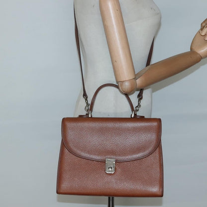 Burberry Vintage Handbag Leather, BROWN, LEATHER, Handbag