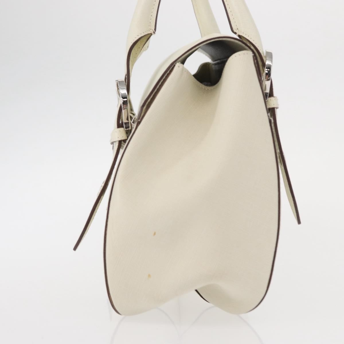 Salvatore Ferragamo Gancini Shoulder Bag Leather, WHITE, LEATHER, Shoulder bag