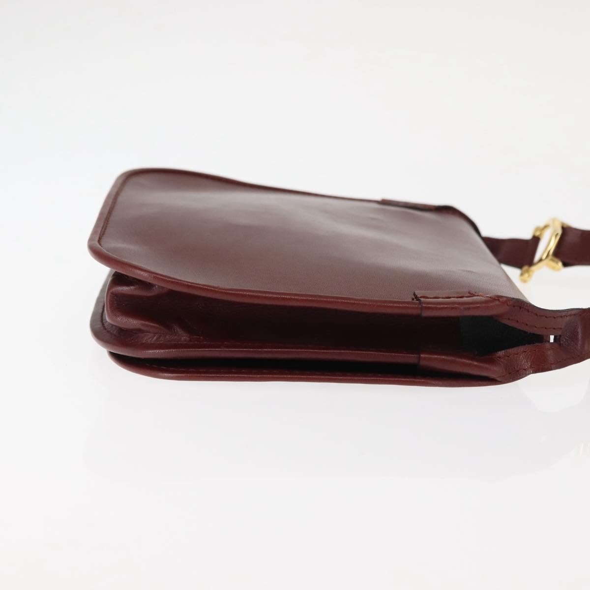 cartier Must de Cartier Shoulder Bag Leather, BURGUNDY, LEATHER, Shoulder bag