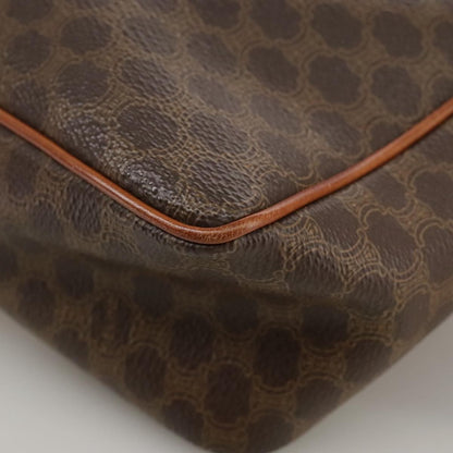 Celine Macadam Shoulder Bag PVC Leather, BROWN, CANVAS, Shoulder bag