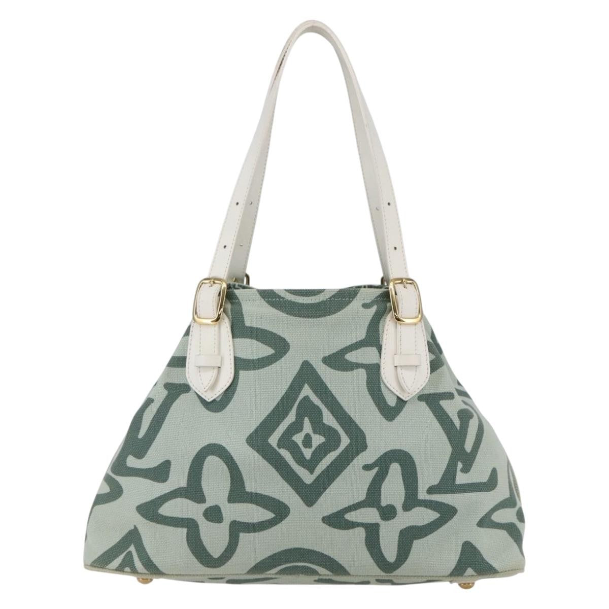 Louis Vuitton Tahitienne Cabas Canvas, GREEN, CANVAS, Tote bag