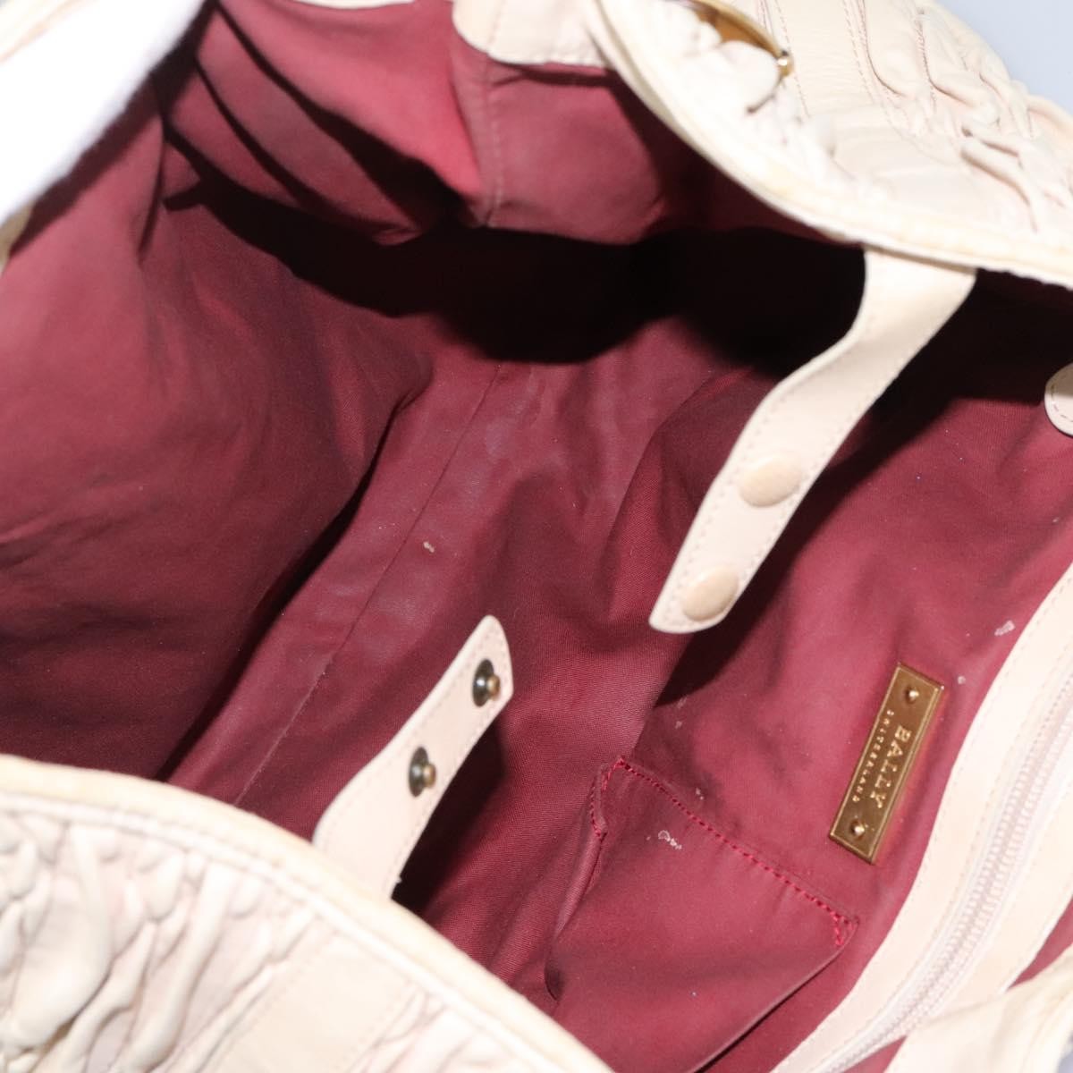 Bally Handbag Leather, BEIGE, LEATHER, Tote bag