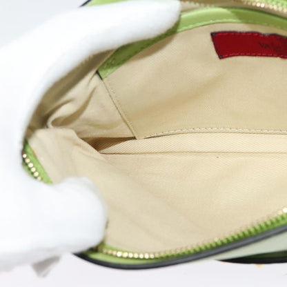 Valentino Garavani Rockstud Pouch Leather, GOLD, LEATHER, Clutche & pouche