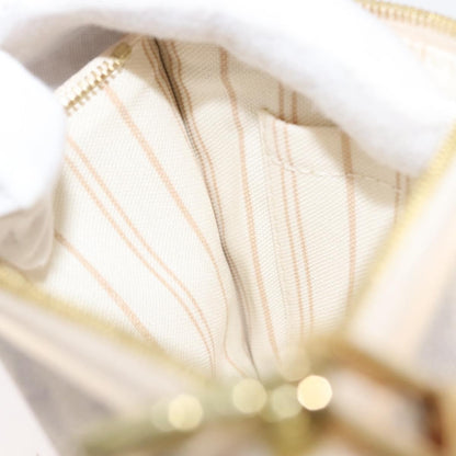 Louis Vuitton Neverfull Pochette Damier, WHITE, CANVAS, Clutche & pouche