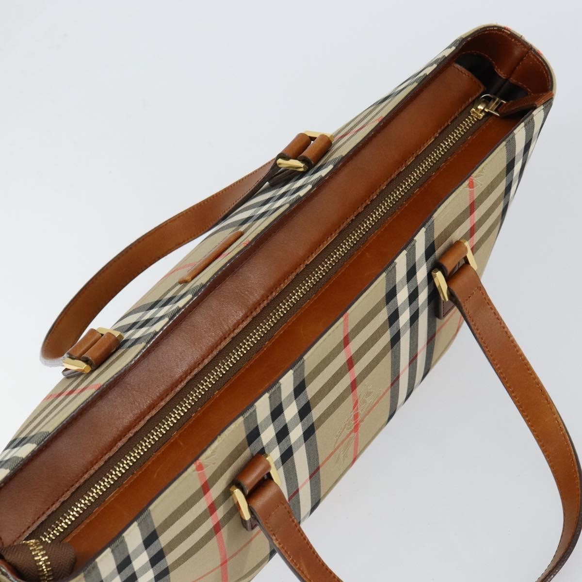 Burberry Nova Check Tote canvas check pattern, BEIGE, CANVAS, Tote bag