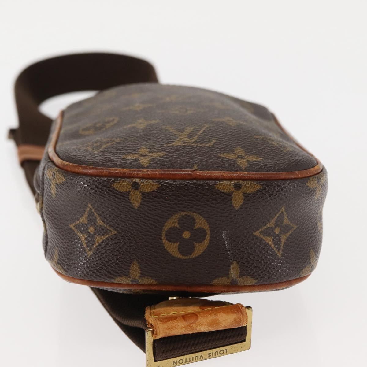 Louis Vuitton Pochette Gange Monogram Canvas, BROWN, CANVAS, Clutche & pouche