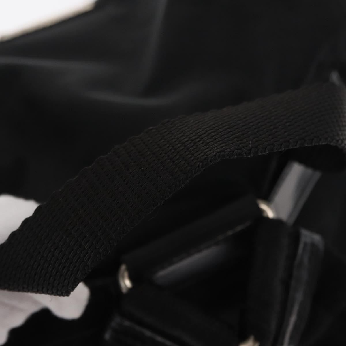 Prada Vela Double Front Pocket Backpack Tessuto with Saffiano Leather, BLACK, NYLON, Backpack