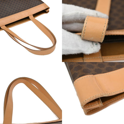 Celine Vintage Macadam Tote bag Canvas and Leather, BROWN, CANVAS, Tote bag