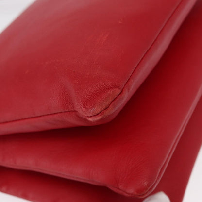 Celine Trio Crossbody Bag Leather, RED, LEATHER, Shoulder bag