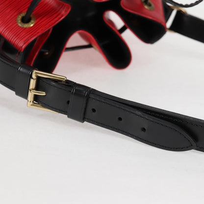 Louis Vuitton Bicolor Petit Noe Handbag Epi Leather, BLACK, LEATHER, Handbag