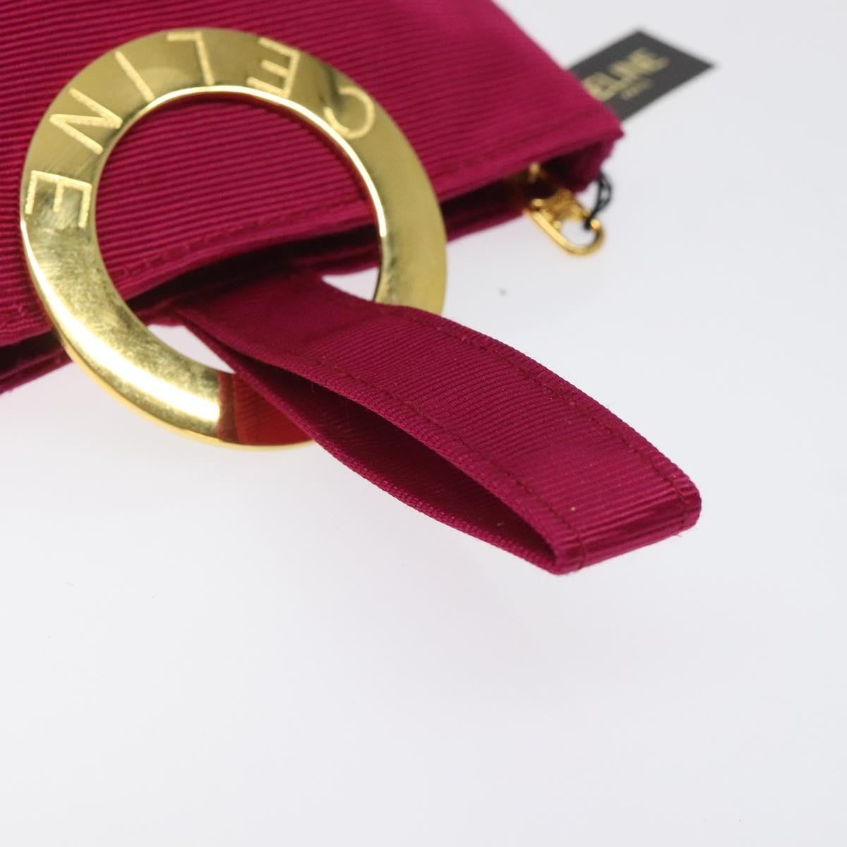 Celine Circle Logo Pouch Nylon, PINK, NYLON, Clutche & pouche