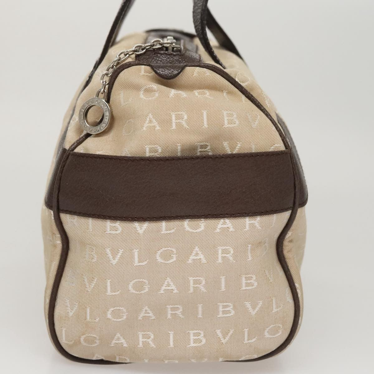 Bvlgari Logomania Handbag Canvas, BEIGE, CANVAS, Handbag