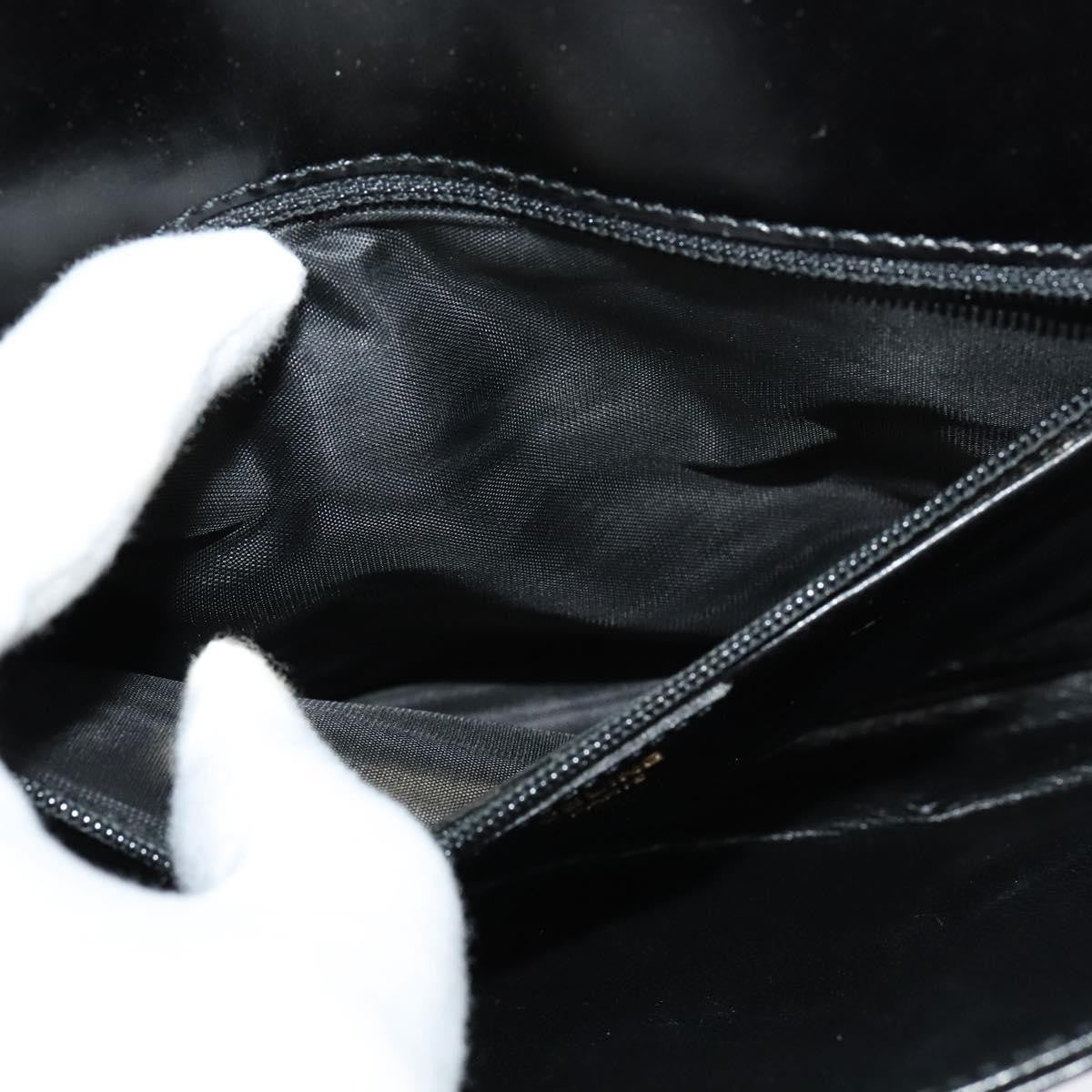 Celine Vintage Circle Logo Crossbody Bag Leather, BLACK, LEATHER, Crossbody bag