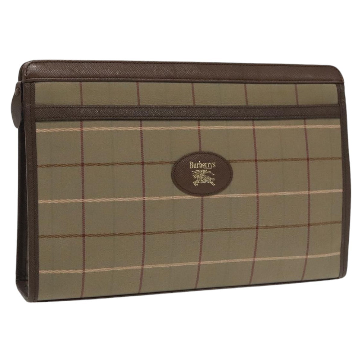 Burberry Nova check Pochette Canvas, BEIGE, CANVAS, Clutche & pouche