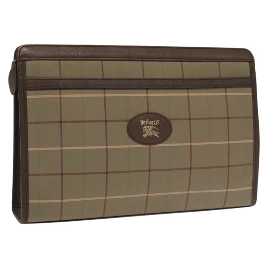 Burberry Nova check Pochette Canvas, BEIGE, CANVAS, Clutche & pouche