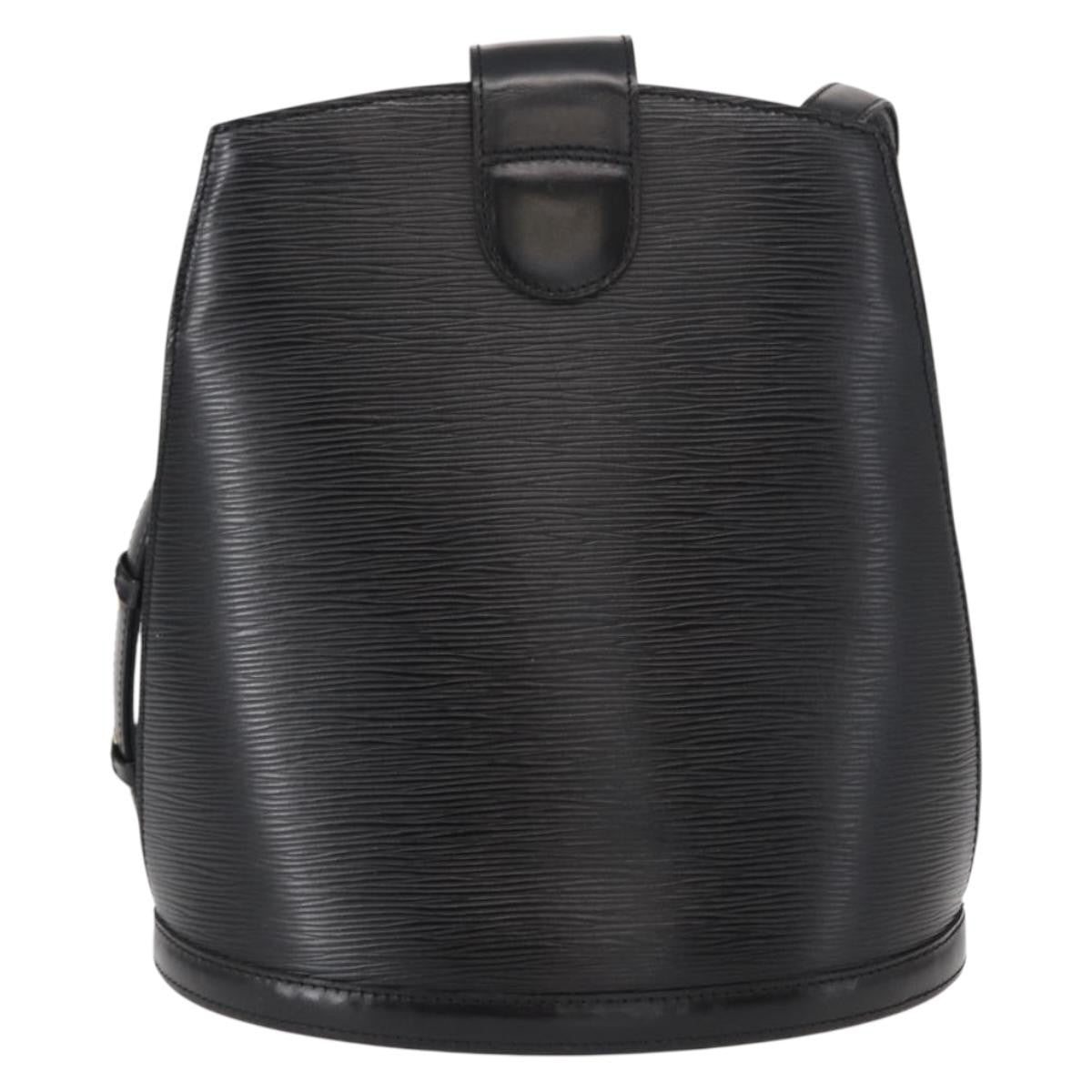 Louis Vuitton Cluny Shoulder Bag Epi Leather, BLACK, LEATHER, Shoulder bag