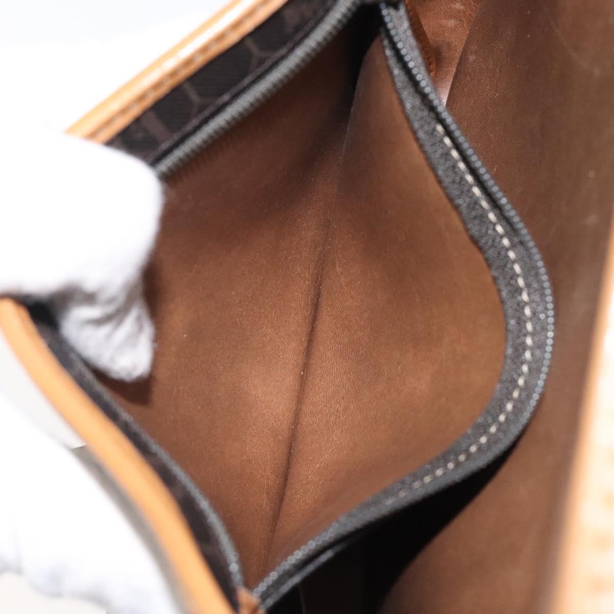 Christian Dior Vintage Honeycomb Flap Crossbody Bag Coated Canvas, GRAY, CANVAS, Crossbody bag