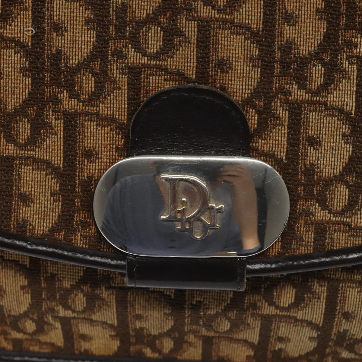 Christian Dior Vintage Trotter Shoulder Bag Canvas, BROWN, CANVAS, Shoulder bag