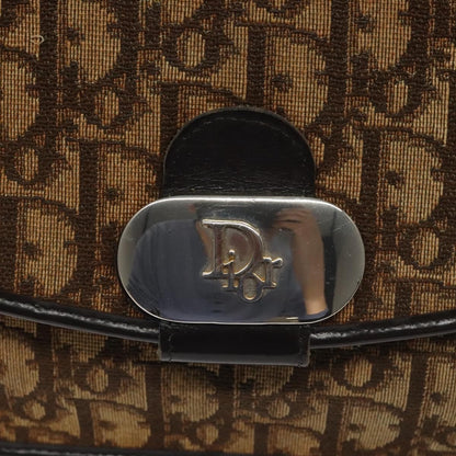 Christian Dior Vintage Trotter Shoulder Bag Canvas, BROWN, CANVAS, Shoulder bag