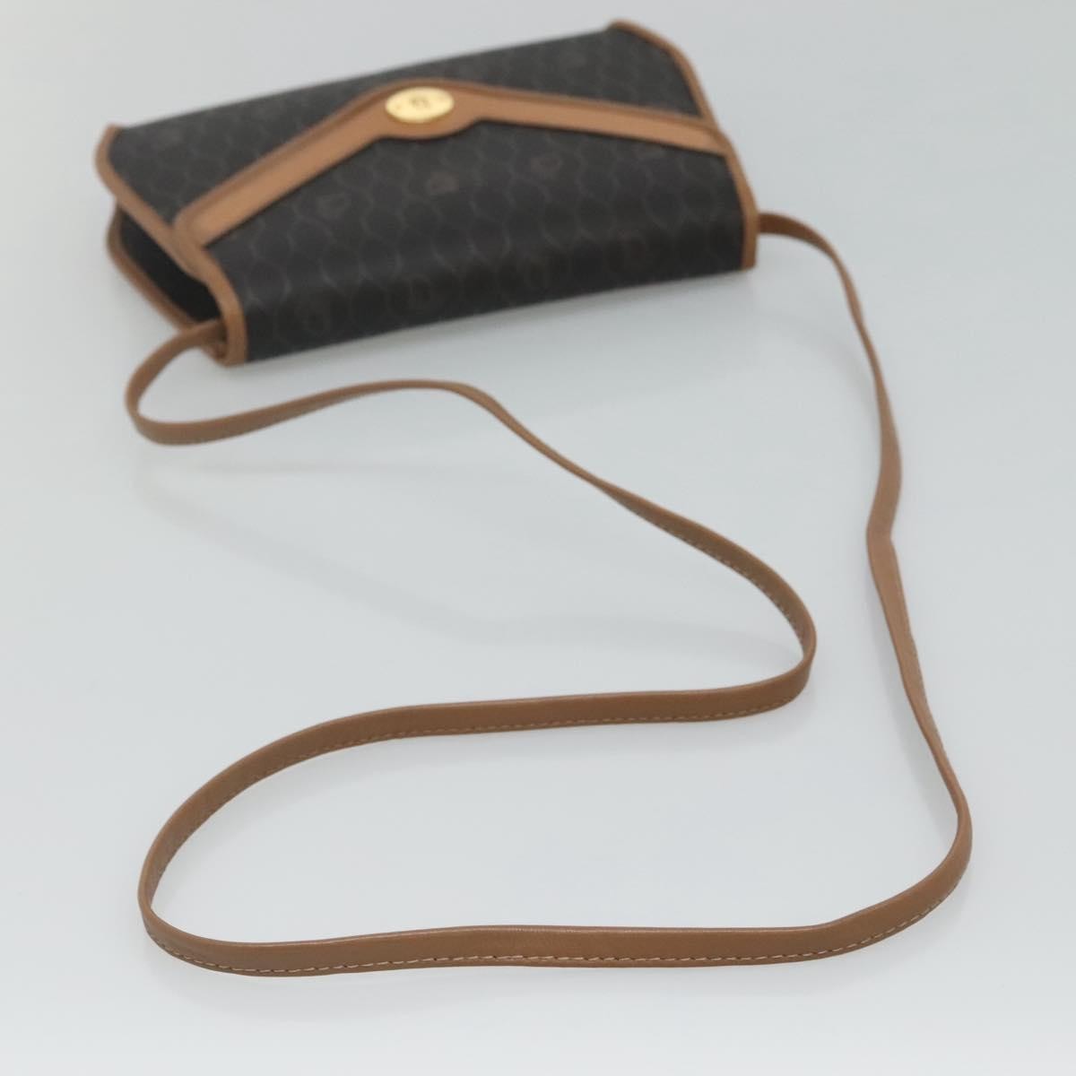 Christian Dior Vintage Honeycomb Flap Crossbody Bag Canvas and Leather, BLACK, CANVAS, Crossbody bag