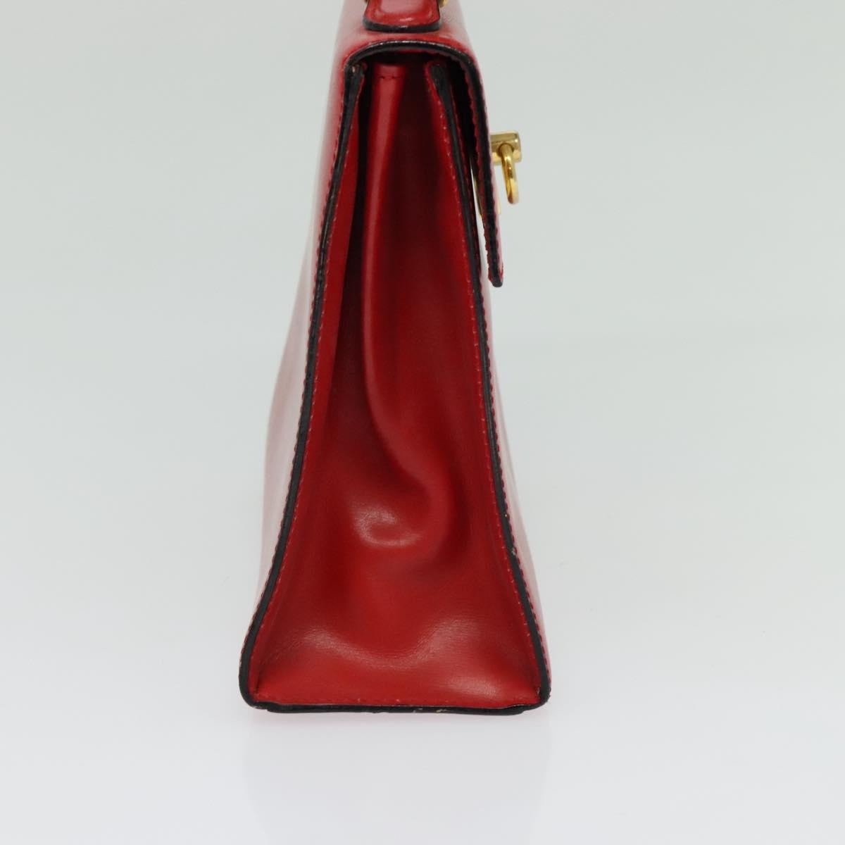 Celine Vintage Logo Top Handle Bag Leather, RED, LEATHER, Handbag