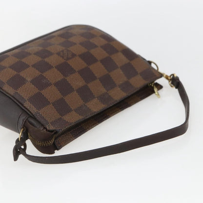 Louis Vuitton Trousse Make Up Bag Damier Canvas, BROWN, CANVAS, Clutche & pouche