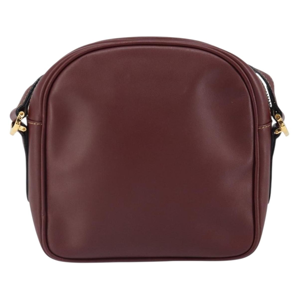 cartier Must de Cartier Shoulder Bag Leather, BURGUNDY, LEATHER, Shoulder bag